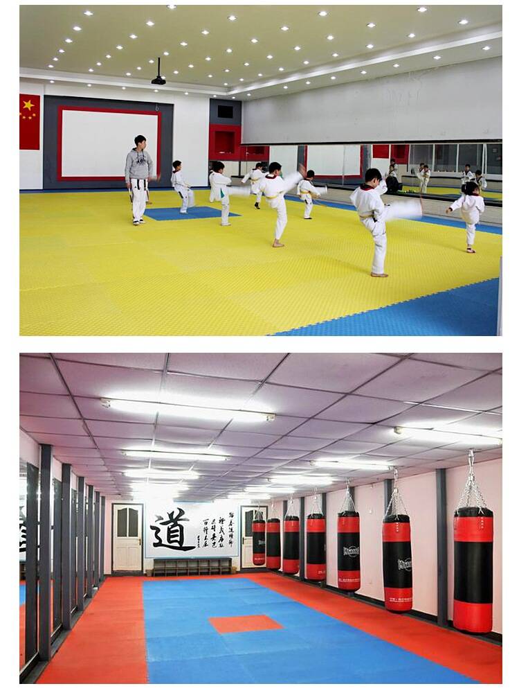 Factory direct selling Pee taekwondo floor pad wrestling Boxing Sanda 100*100 Taekwondo training bubble land