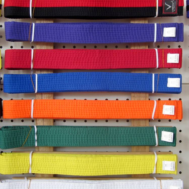 Taekwondo, belts, sworddo, karate, belts/colour belts/colour belts/white, blue, green, black adult children