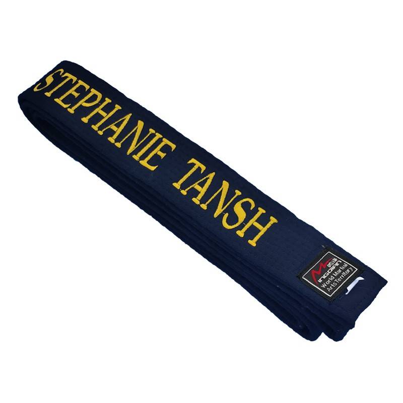 Tekwondo Black Belt Embroidery World Federation of Chinese Taekwondo League coaches with Korean-language embroidery belts
