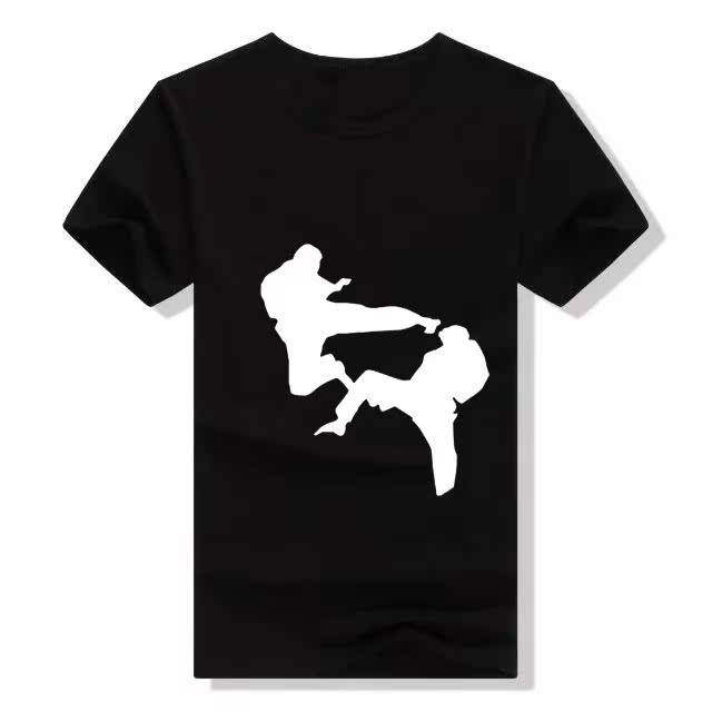 Quick-dry T-shirt customizing the children's taekwondo summer knuckles to print the summer ad shirt logo