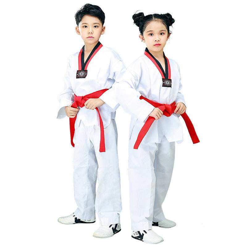 Taekwondo dress for young adults in summer and long sleeves for male and female garments for training in pure cotton