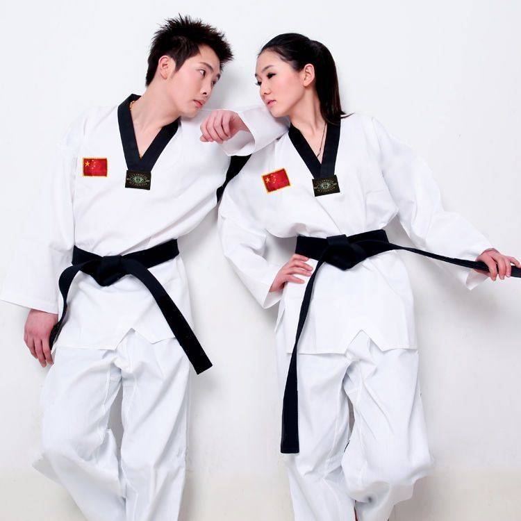 Pure cotton Taekwondo clothing Children's long -sleeved short -sleeved clothing adult boys winter Taekwondo clothing junior taeko suit