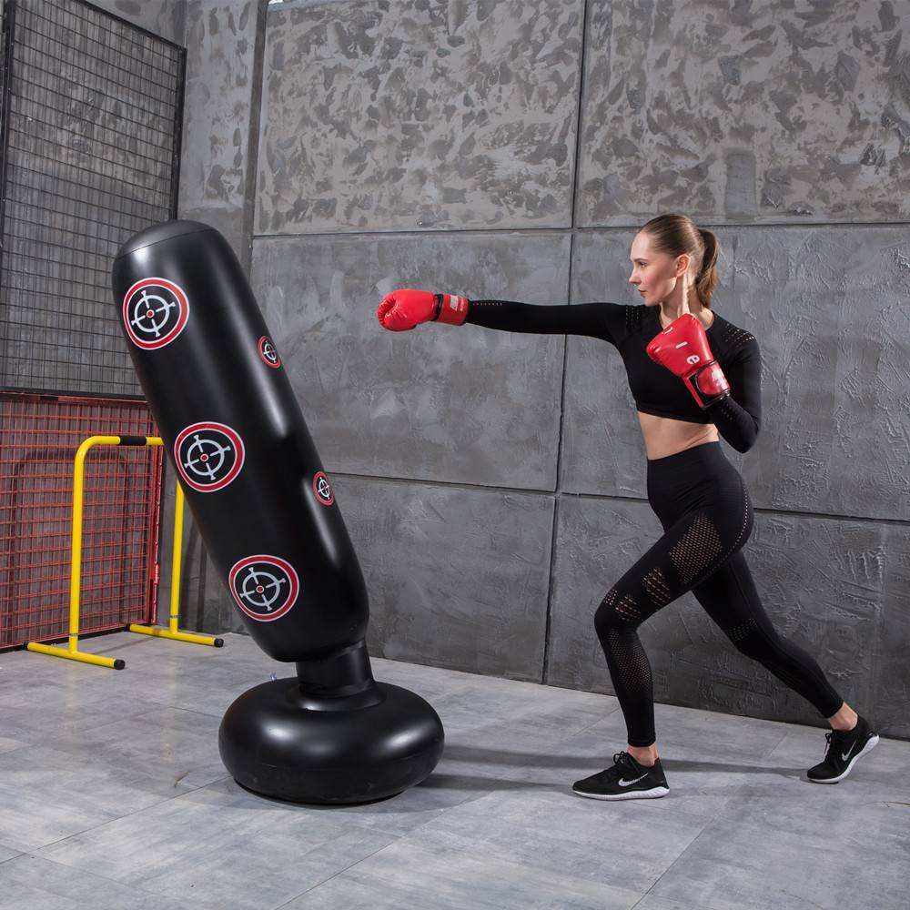 Water bag boxing pillars Furnishing Sanda Boxing target standing adult children Taekwondo training device inflatable tumbler sandbag