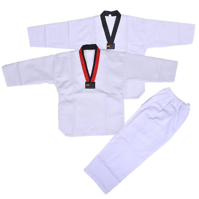Beginners Children Adult Taekwondo Taoist Pure Cotton Long -sleeved Men and Women Boxing Boxing Dressing Site Training Fit