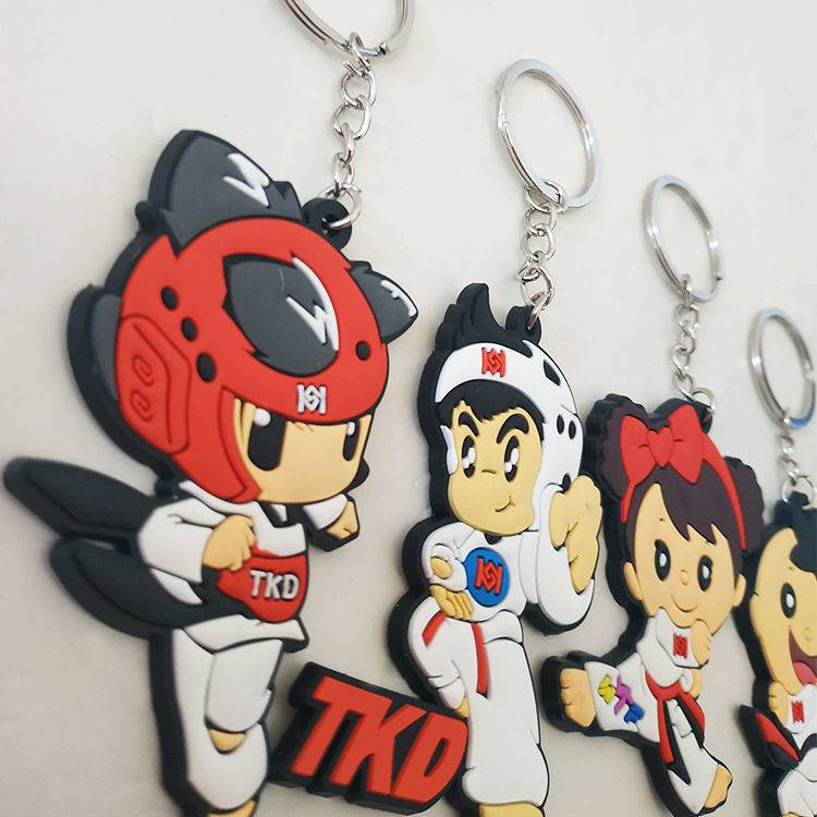 PVC Taekwondo key chain Taekwondo Dao Gong Gift Small Jewelry Tao Banquet keychain retail
