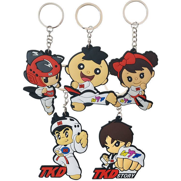 PVC Taekwondo key chain Taekwondo Dao Gong Gift Small Jewelry Tao Banquet keychain retail