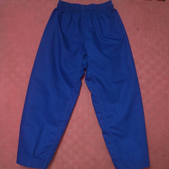 Three -line fabric taekwondo pants black trousers red blue trousers single pants Wing Chun boxing pants