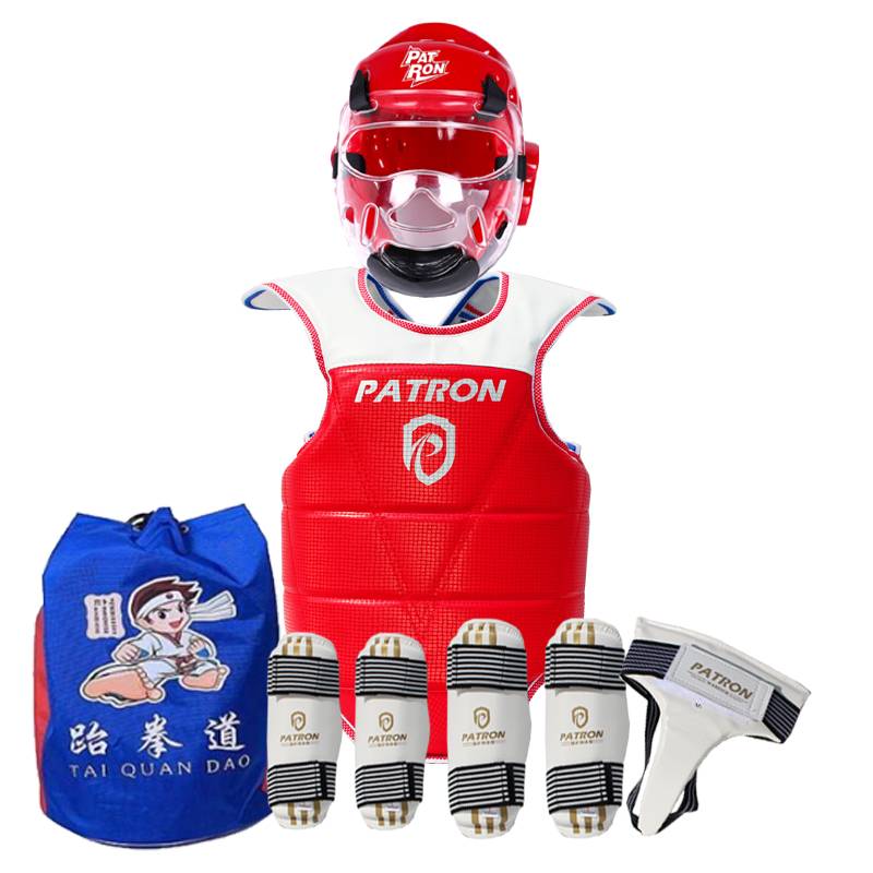 Children's Thick Competition Taekwondo Protection A full set of adult actual combat armor guard feet and leg arm helmet mask