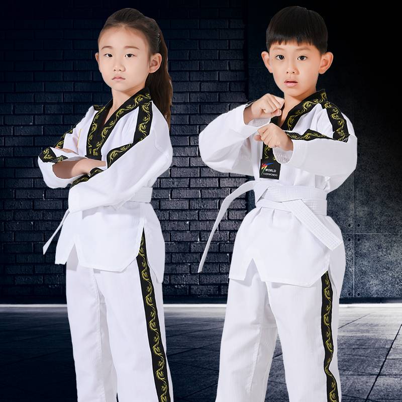 Dragon's Taekwondo for adult children, Autumn and Winter long-sleeved men and women, kowtoe for starters