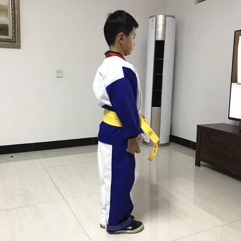 Customized children's adult long -sleeved red and white stitching taekwondo tado tado or blue -white stitching taekwondo tado