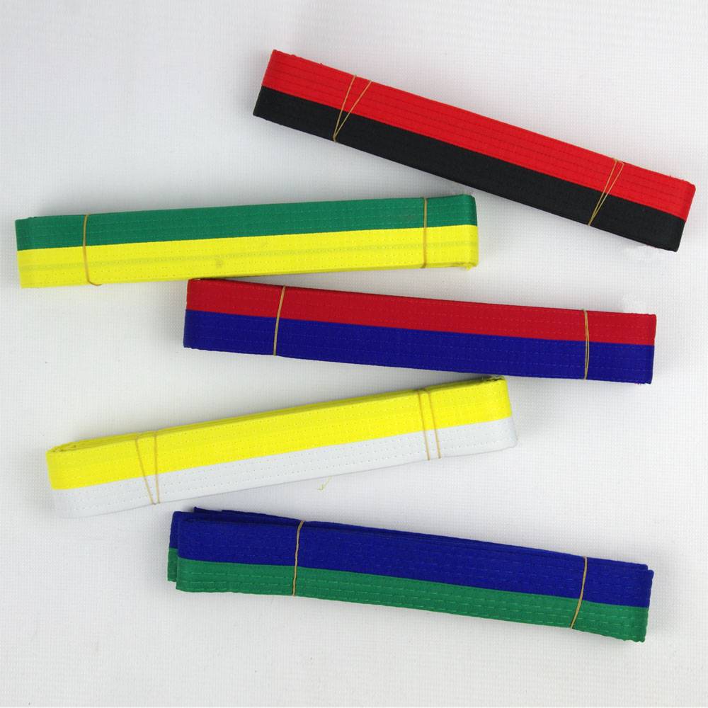 Taekwondo belts, high-quality color belts, black-and-white exam bands, two-colored adult children, and direct marketing