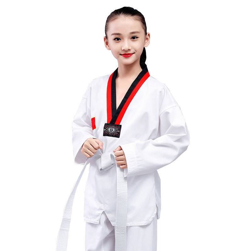 Children Taekwondo clothing summer long -sleeved short -sleeved men and women customized beginners professional Taekwondo performance training clothing