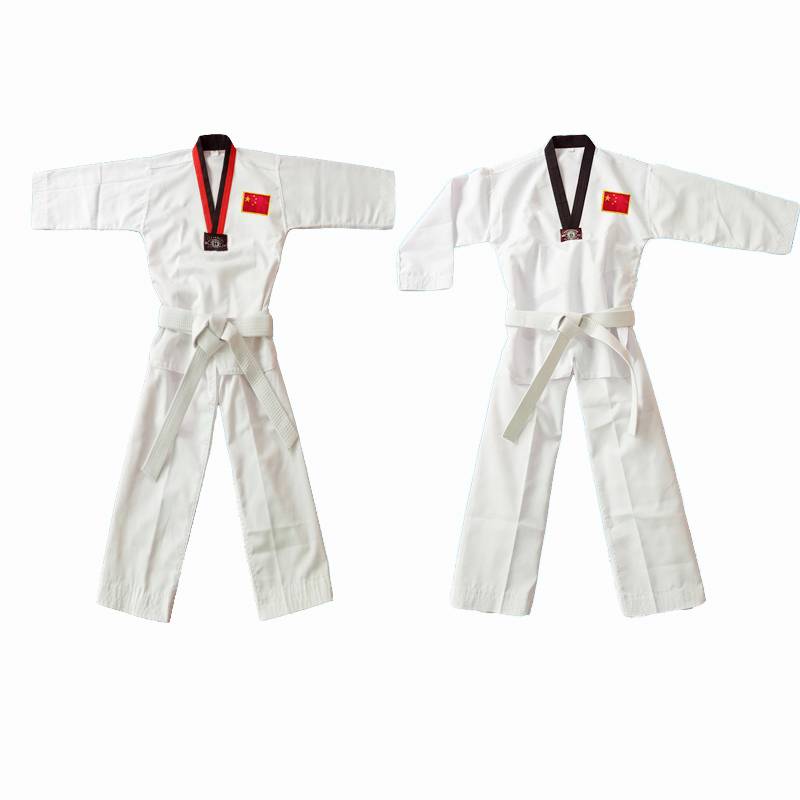 Tekwondo long-sleeved-sleeved summer adult training for children in purely cotton-printed college boy and girl