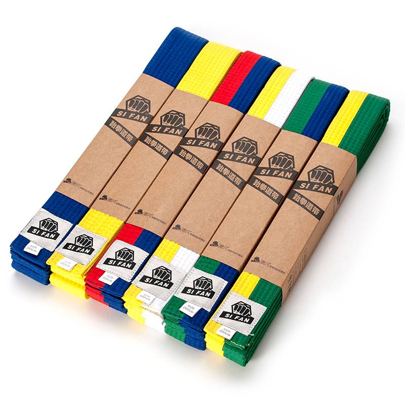 Taekwondo with ten packs of mail savanna sports and yellow belts