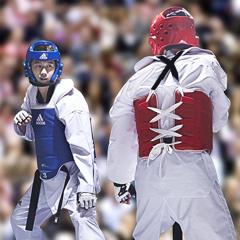 Adidas Adidas taekwondo double -sided breast protection competition armor WT certification