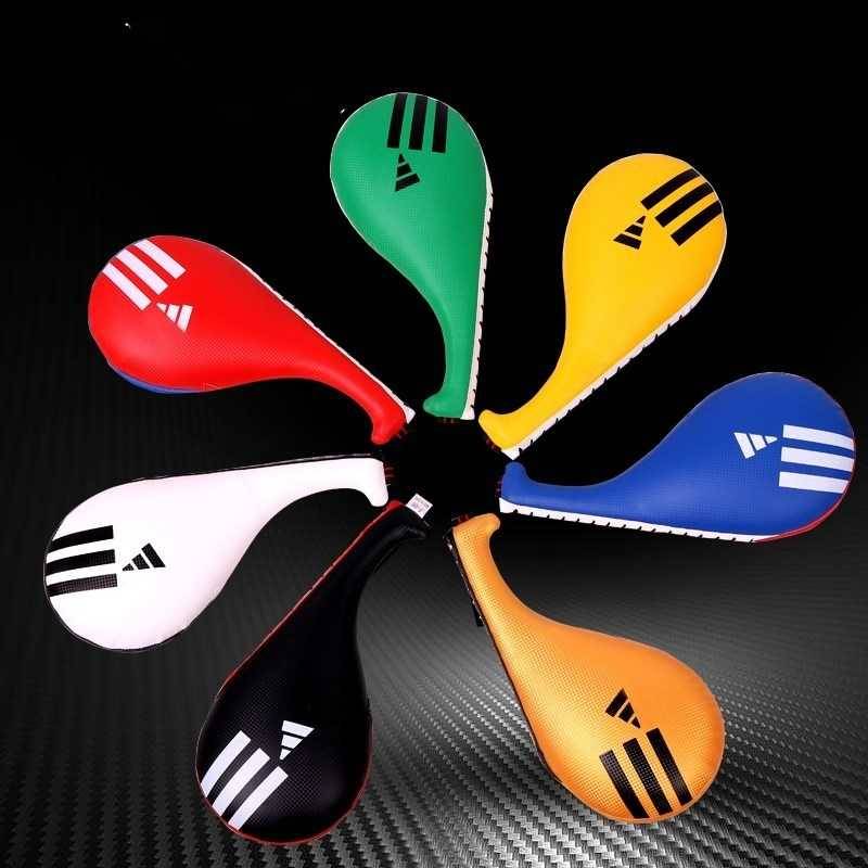 Taekwondo foot target adult children training chicken leg target Taekwondo target double -leaf target matte handle foot target