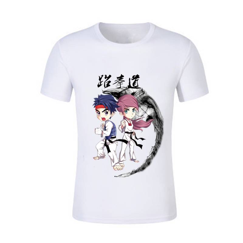 taekwondo t-shirts for children with short sleeves in summer