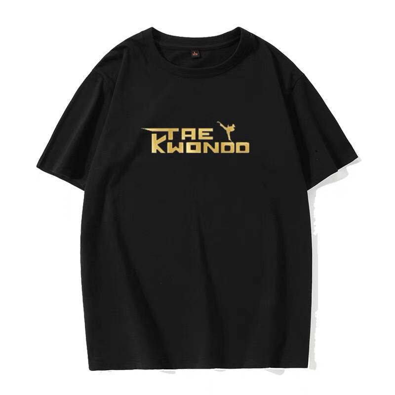 Group purchase discount new cotton taekwondo T -shirt children adult summer short -sleeved Taekwondo martial arts training suit