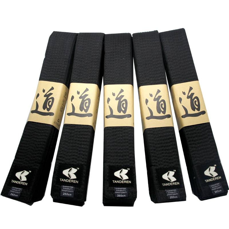 Tiandi Ren Taekwondo Wallband Embroidered Black Belt Embroidery Tourbid Double -Section Stick Stick Certificate Belt