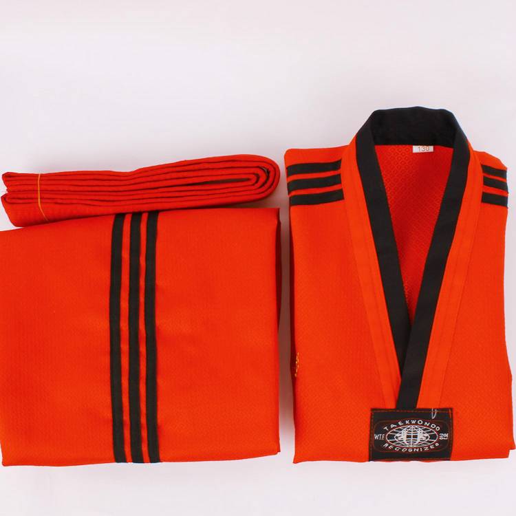 Black taekwondo dress, trainer suit, children adult taekwondo suit, trainer dress for printing embroidery