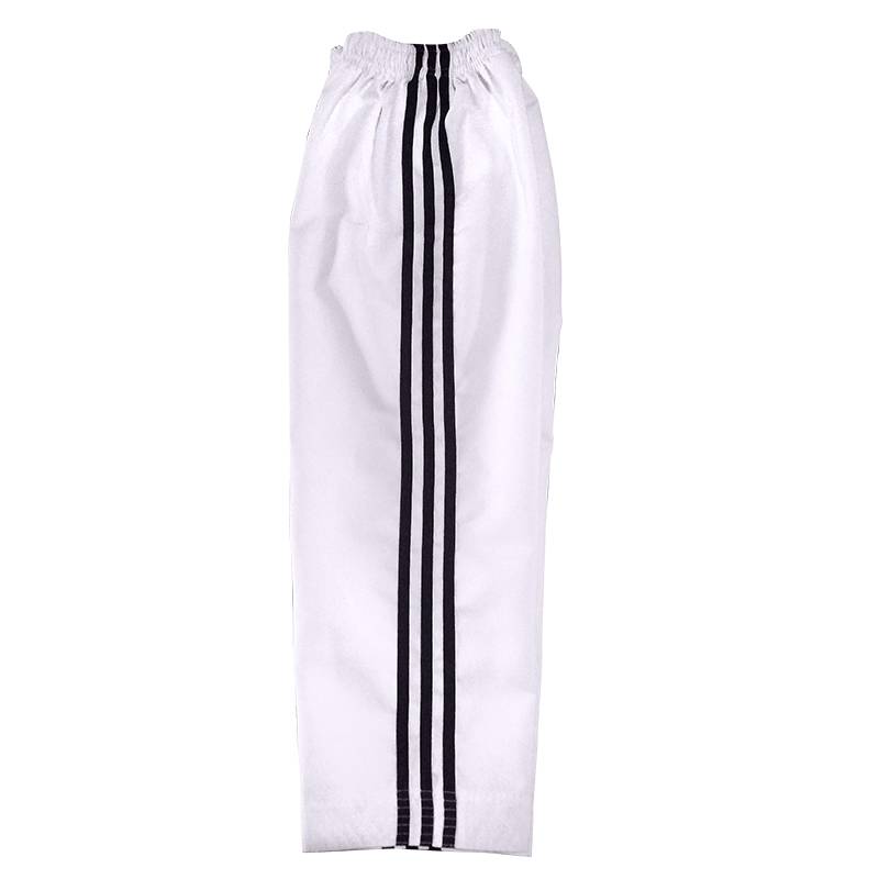 Tee boxer pants, black adult training in white shorts