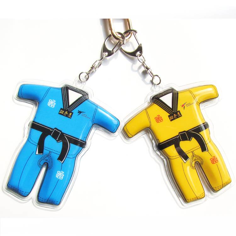 Hot -selling Taekwondo keychain jewelry jewelry, goblin clothing hanging jewelry, commemorative gift gift custom print word