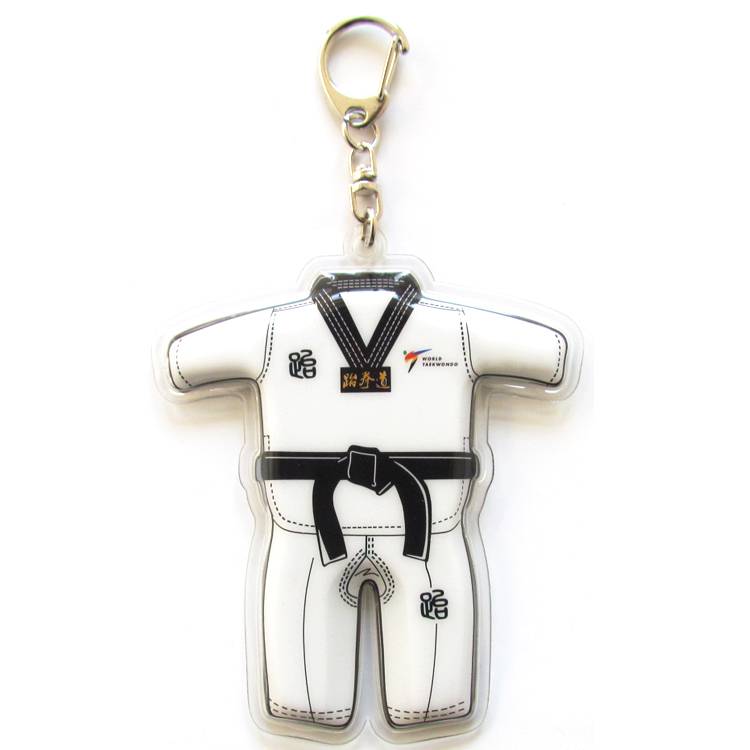 Hot -selling Taekwondo keychain jewelry jewelry, goblin clothing hanging jewelry, commemorative gift gift custom print word