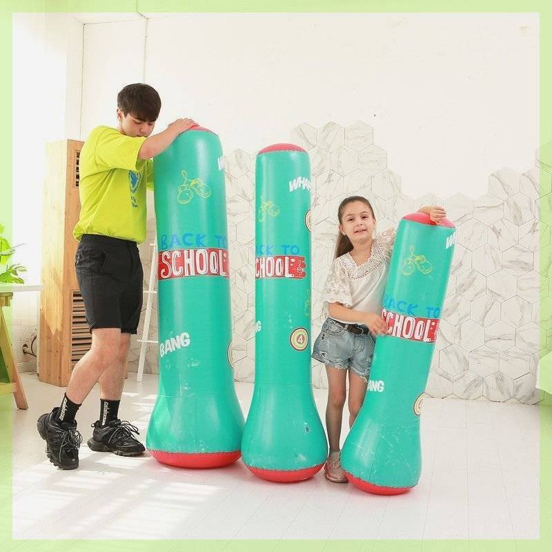 Children's full set of inflatable boxing columns fitness dumper fell -off sandbag bag taekwondo Sanda training equipment