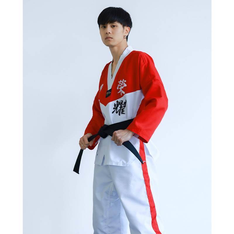 Beginner adult children's college student pure cotton taekwondo clothing coach service training service performance service performance service men's and women's doctors embroidery