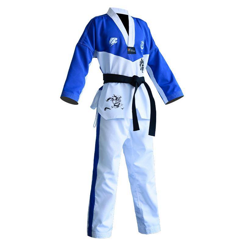 Beginner adult children's college student pure cotton taekwondo clothing coach service training service performance service performance service men's and women's doctors embroidery
