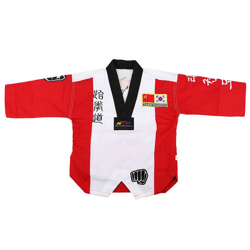 Taekwondo wears long sleeves for boys and girls and adult colored taekwondo dress training costumes