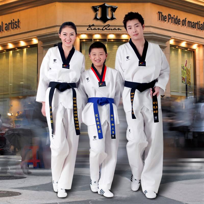 Taekwondo wears child clothes, boys dress, adult college girls first-school training trainer