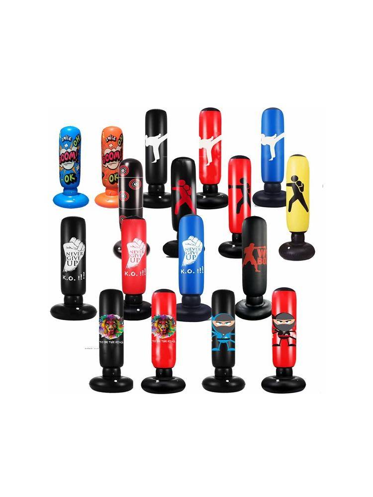 Family Sanda Taekwondo training equipment inflatable children's adult boxing downs chapver sandbag stand -style boxing pillar