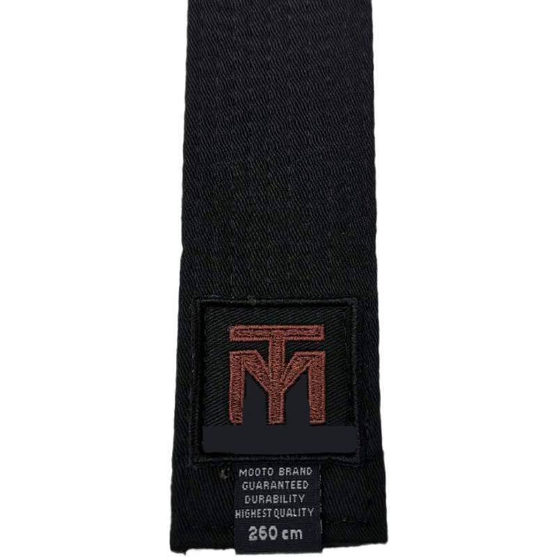  black belt taekwondo with embroidery custom coach with embroidered word engraved characters adults and Korean Chinese language first paragraphs, two paragraphs and three paragraphs