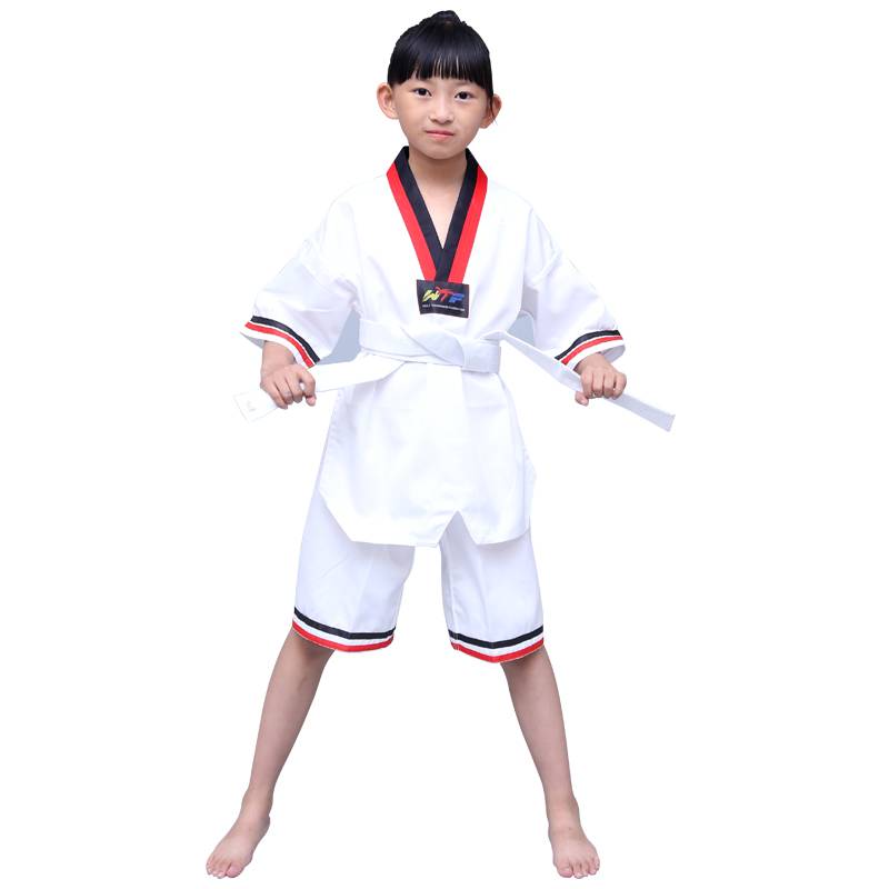 Cotton taekwondo clothing long -sleeved short -sleeved short -sleeved summer winter children's training service beginner men and women adult print embroidery custom customization
