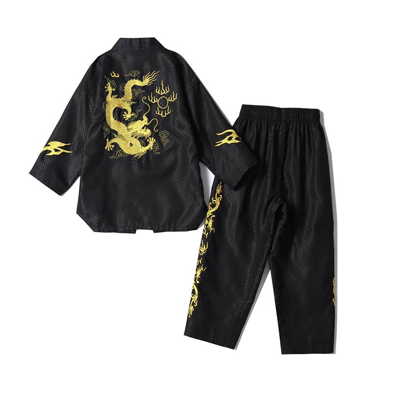 KTIGERS children's taekwondo clothing training service black road clothes coach service performance service