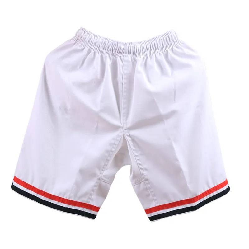 White Taekwondo Pants Jiu -Jitsu Tunny Short Together Children's Adult Men and Female College Student Cotton Training Pants