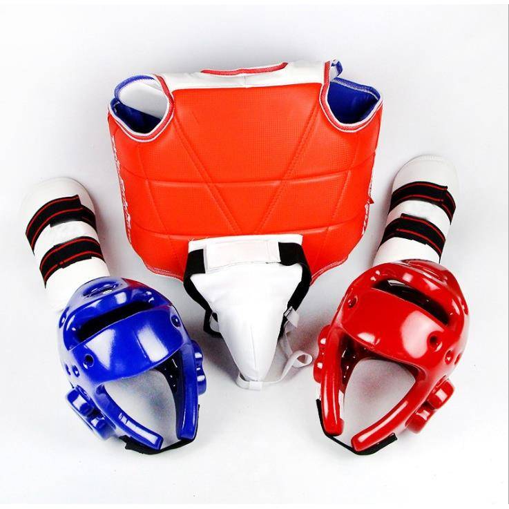 Taekwondo Protection A full set of new five eight sets of nursing head masks Thicked children's actual combat training hand care