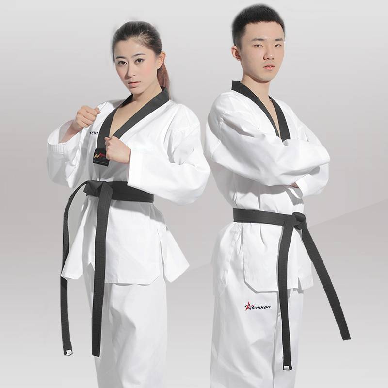 Leiskon Taekwondo Taoism Children's Adult Tunny Data Striped Drite Taekwondo Clothing Training Services