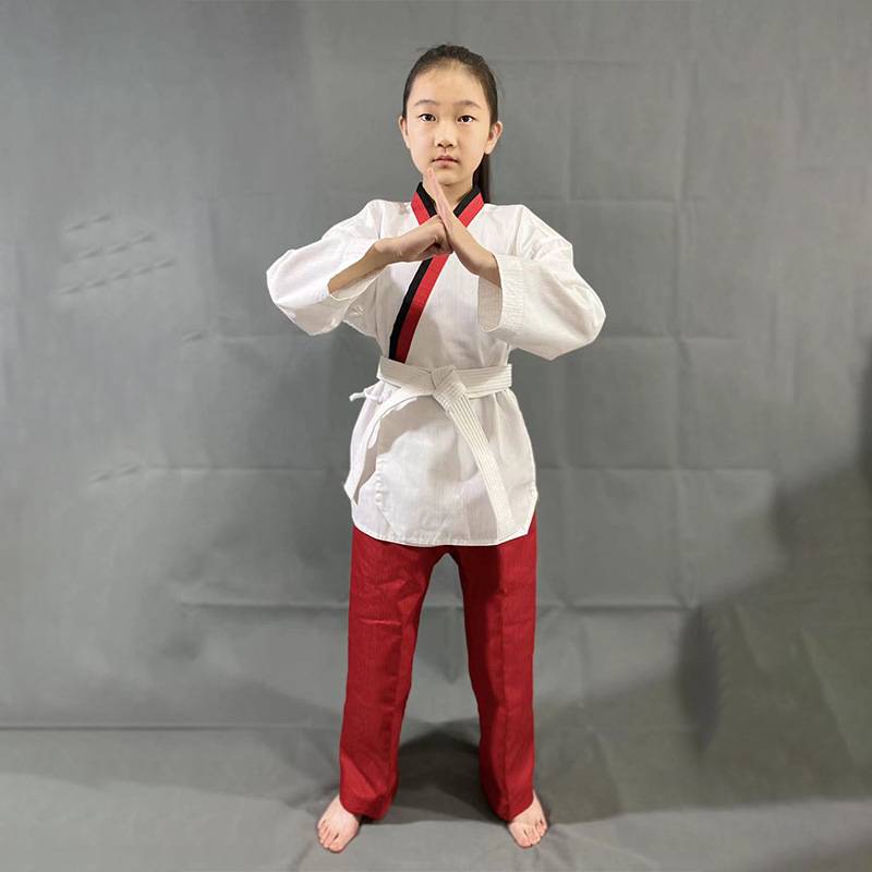Taekwondo style dress for school children in pure cotton tampons dress for men and women