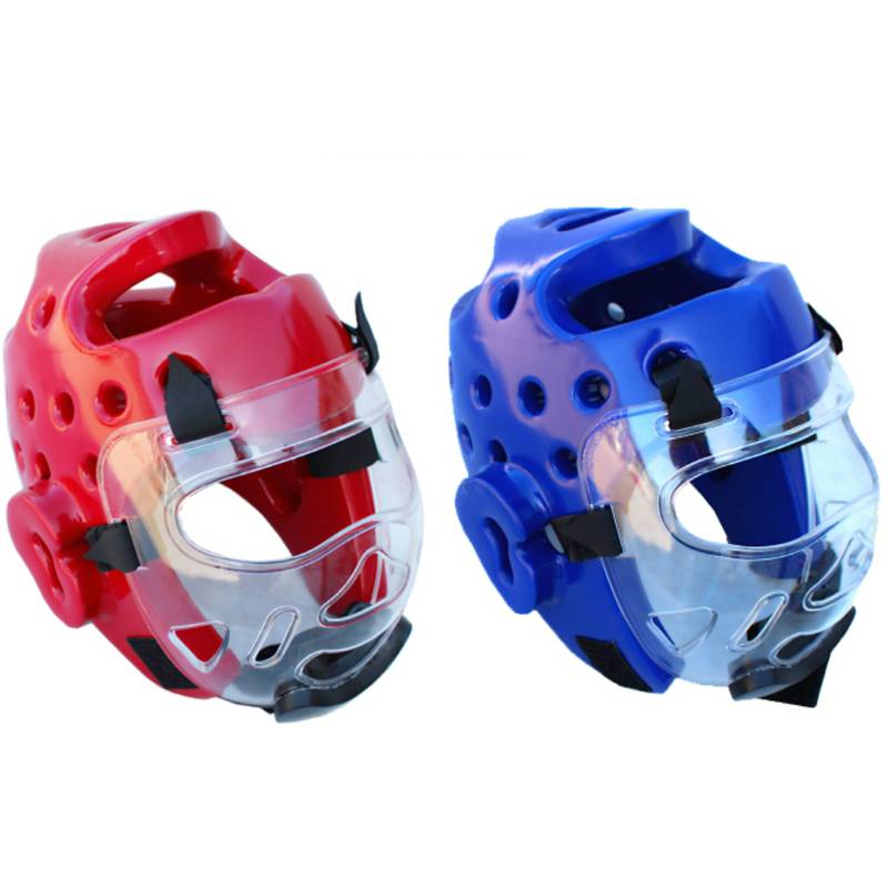 Adult children Taekwondo -type helmet face protection face transparent protective mask empty hand guard guard header