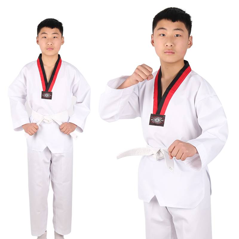 Taekwondo for adult children's clothes purified long-sleeved clothes for men and women in summer costumes and boxing knuckles for starters