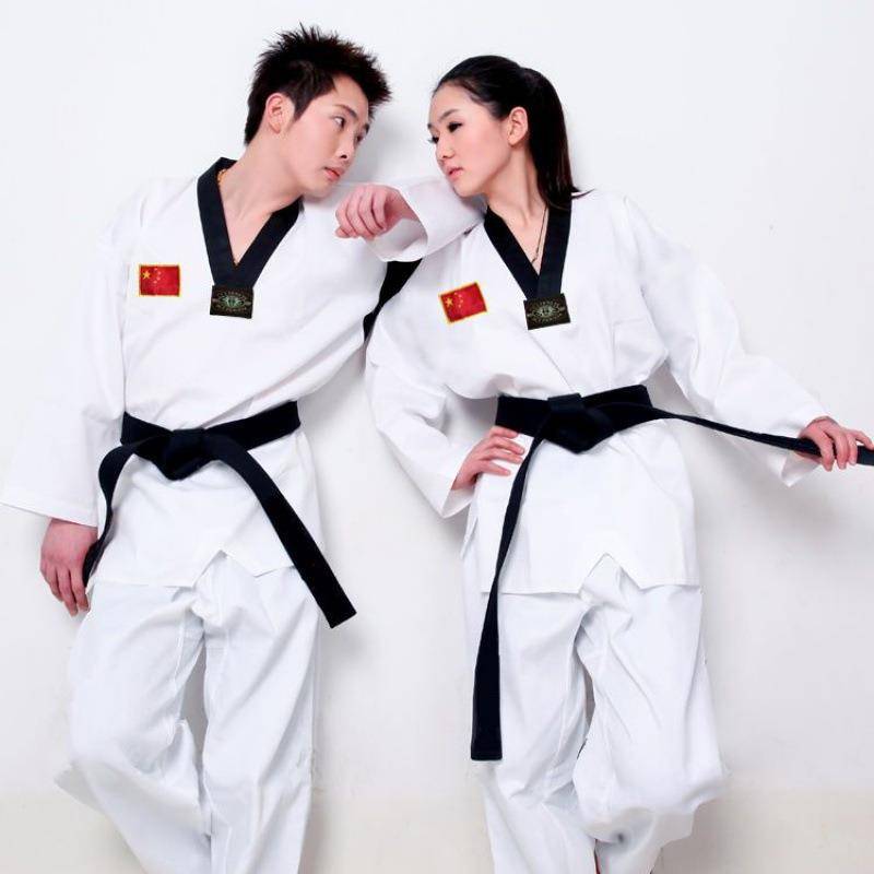 Taekwondo wears long-sleeved adult, male and female spring and summer boxing knuckle