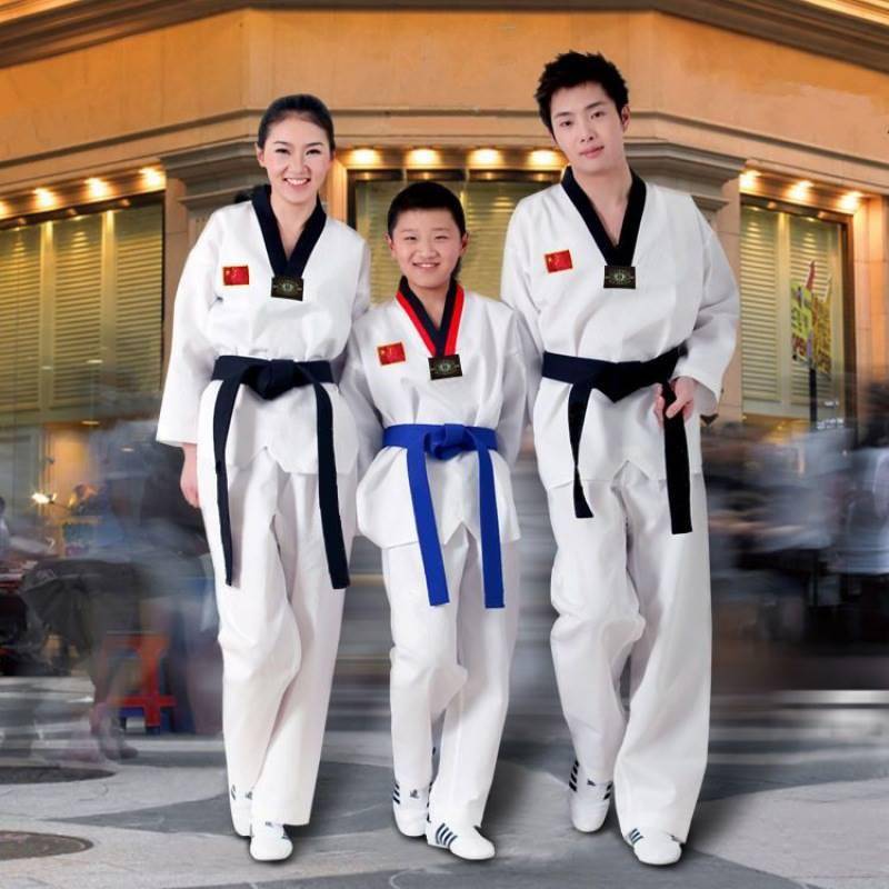 Taekwondo wears long-sleeved adult, male and female spring and summer boxing knuckle
