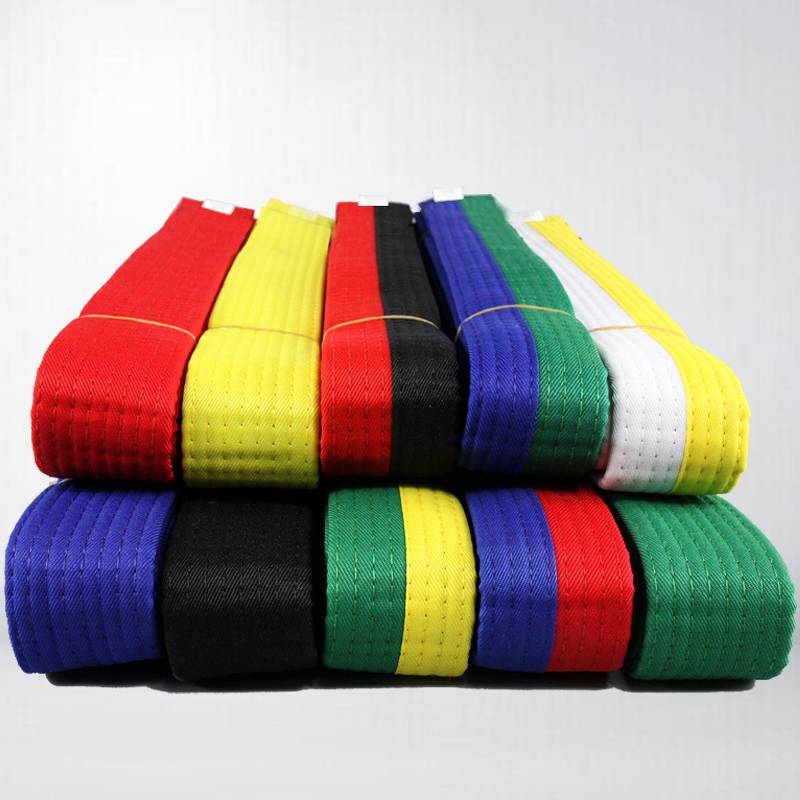 Jin Sa taekwondo belt taekwondo black belt band embroidered word adult examination red black belt yellow yellow lattimer
