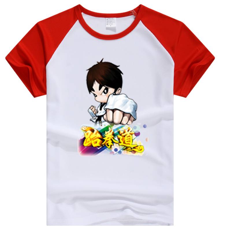 TAEKWONDO T-SHIRT-DRYING SHORT-SLEEVED CHILDREN, MEN AND WOMEN, COMFY AND PURE COTTON MARTIAL ARTS TRAINING BODY SHIRTS, TAILOR-MADE CLOTHES