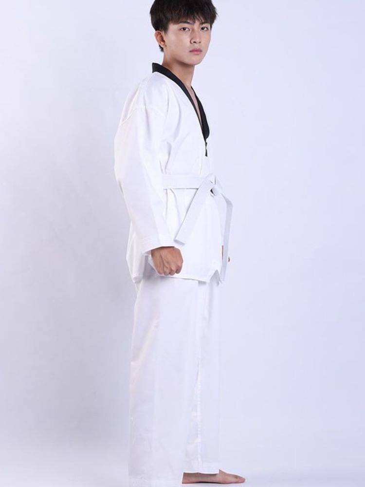 Taekwondo children training for beginners, adult college students, male and female long-sleeved cuffs