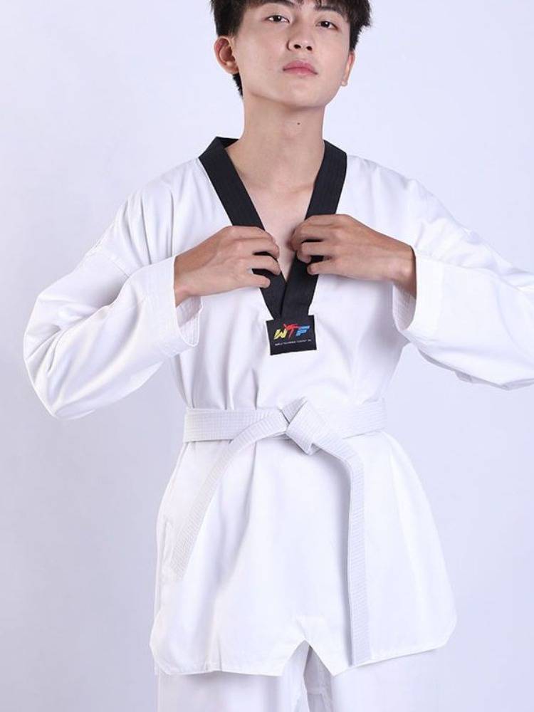 Taekwondo children training for beginners, adult college students, male and female long-sleeved cuffs