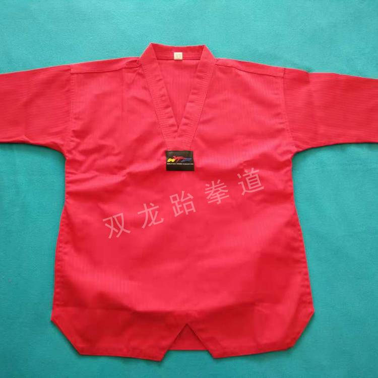 Free shipping Taekwondo clothing Red Performance Service Coach Services Training Adult Children Taekwondo Dodoat Air Pite Cotton