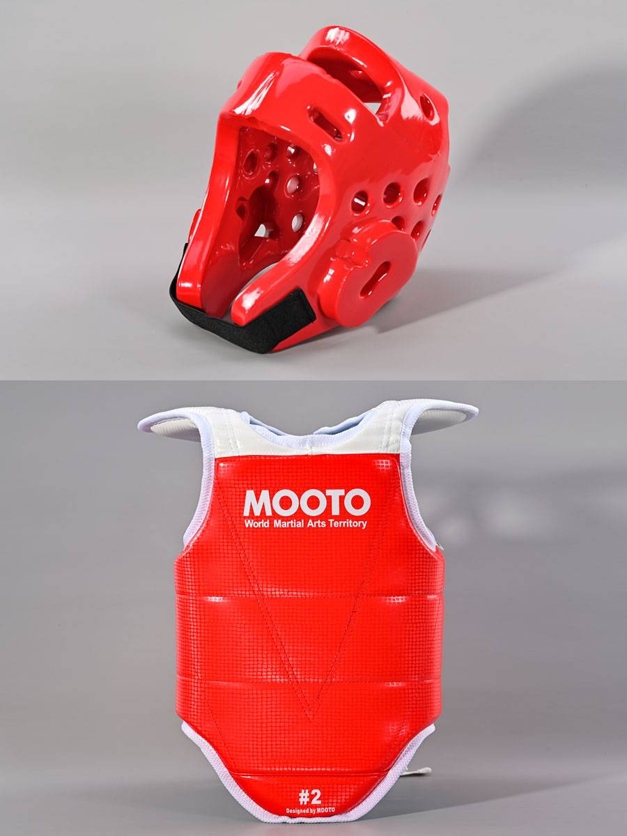 MOOTO Taekwondo Protective Full Set Thicked Adult Combat Protective Protective Competition Children's Training Special